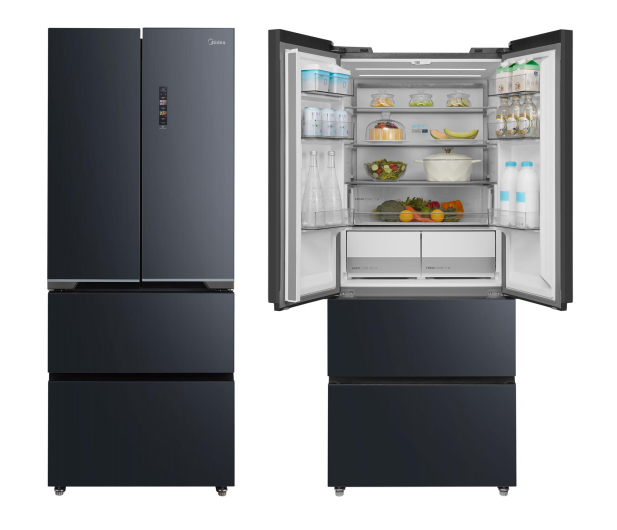 Lodówka Midea MDRF600BIE70 French Door No Frost 191cm Szare Szkło Inox Do Obudowy WiFi 435L - 1525852 - zdjęcie